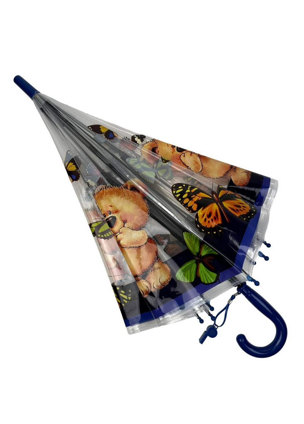 Прозора дитяча парасолька тростина напівавтомат Rain (277689317)
