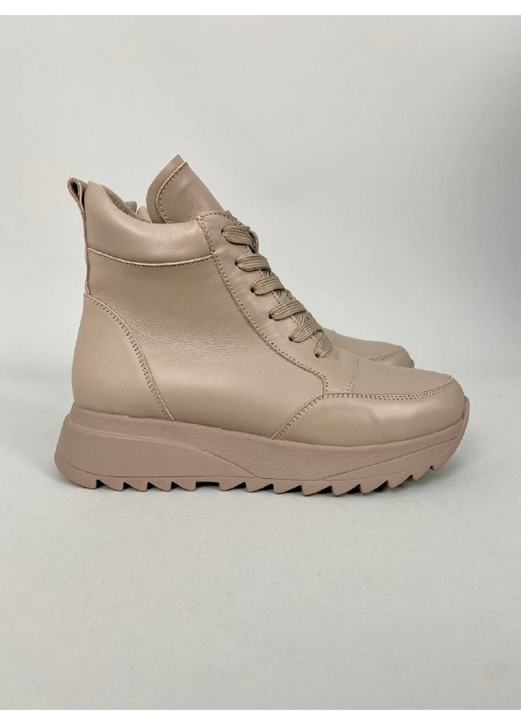 Кожаные женские кроссовки VZUTIK бежевые всесезоны (277693653)