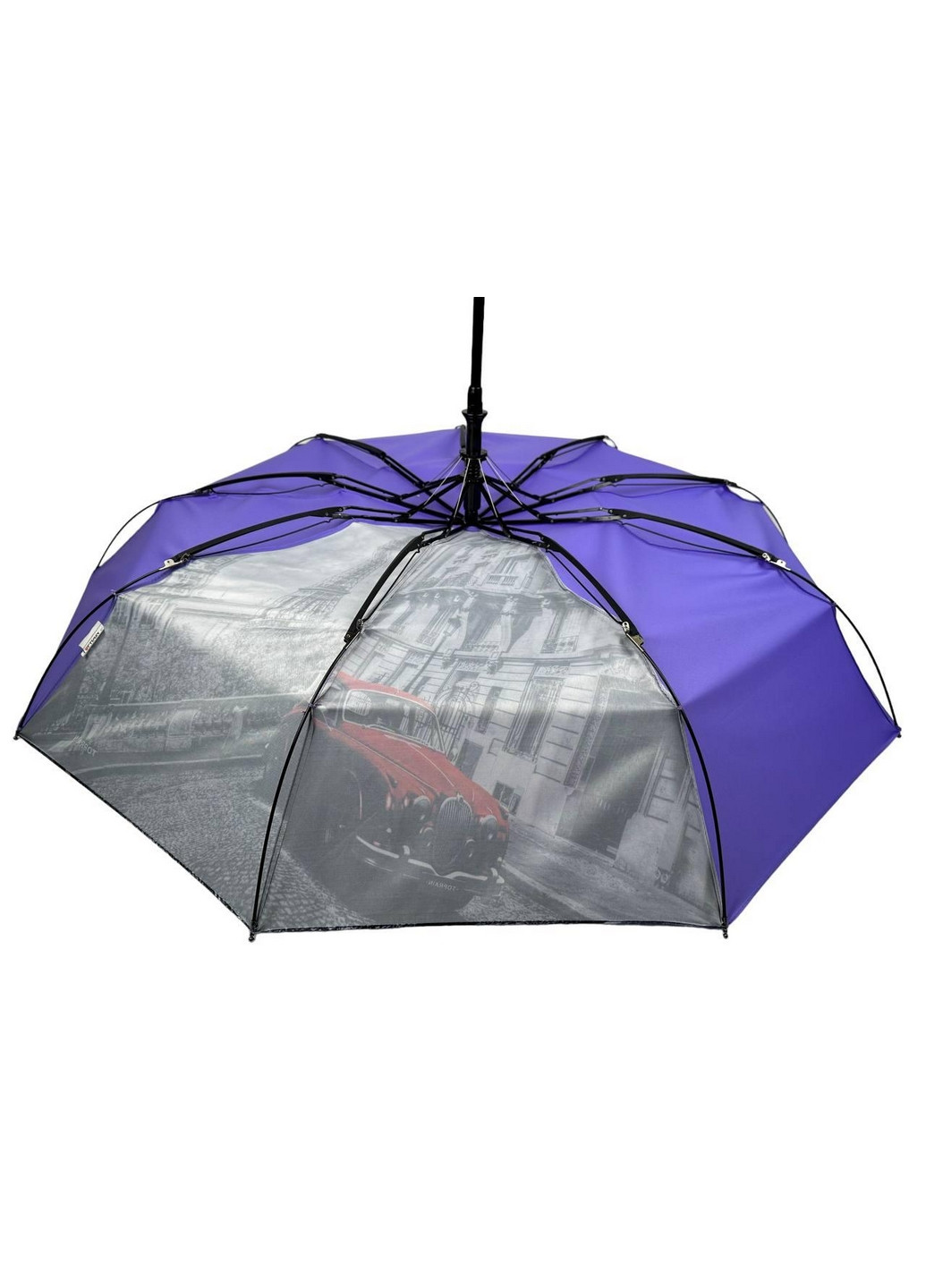Фіолетова зонт напівавтомат жіночий Toprain (277692345)