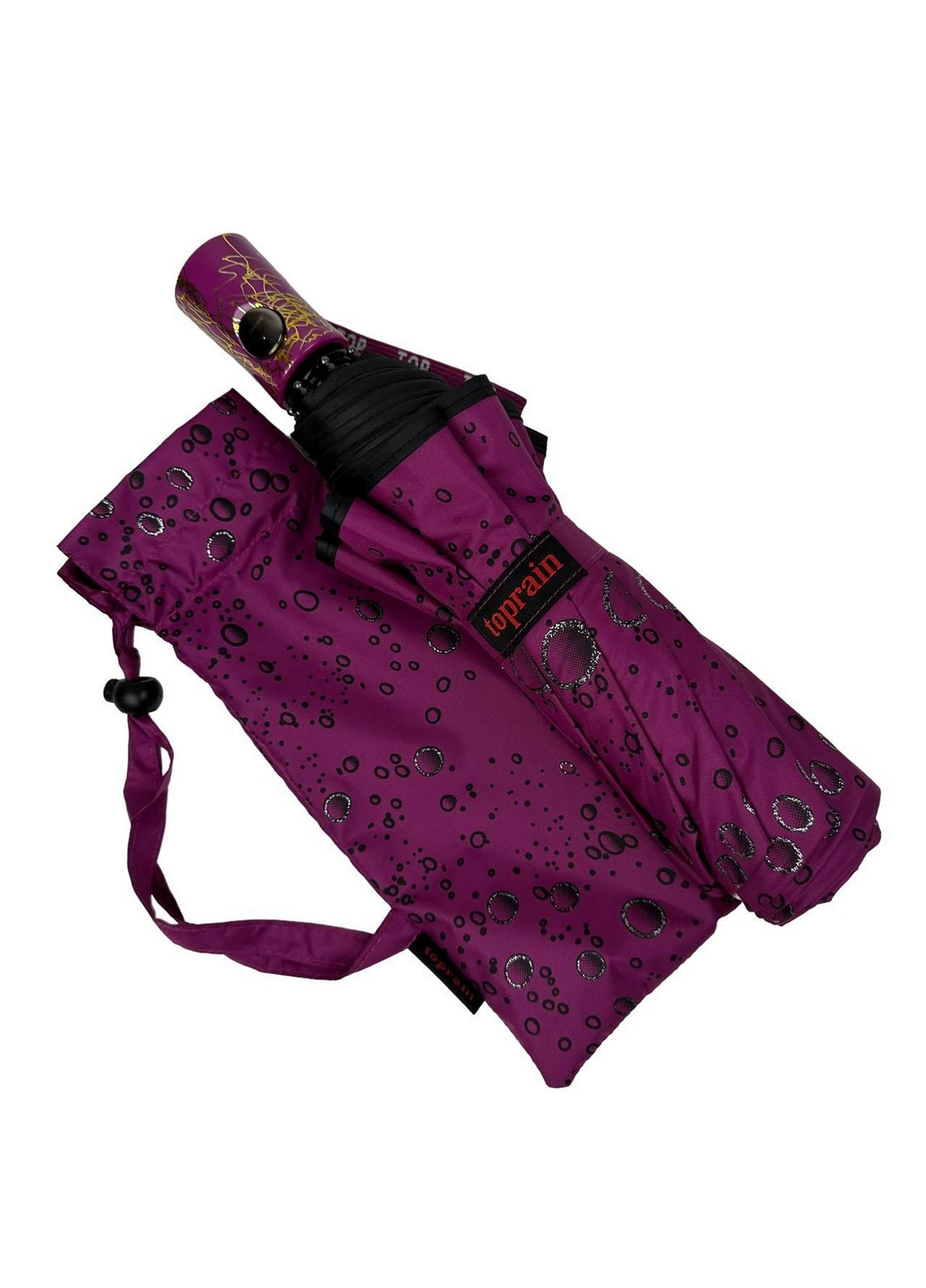 Розовый зонт полуавтомат женский Toprain (277692331)