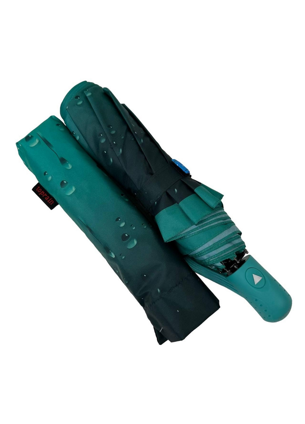 Бирюзовый зонт полуавтомат женский Toprain (277690312)