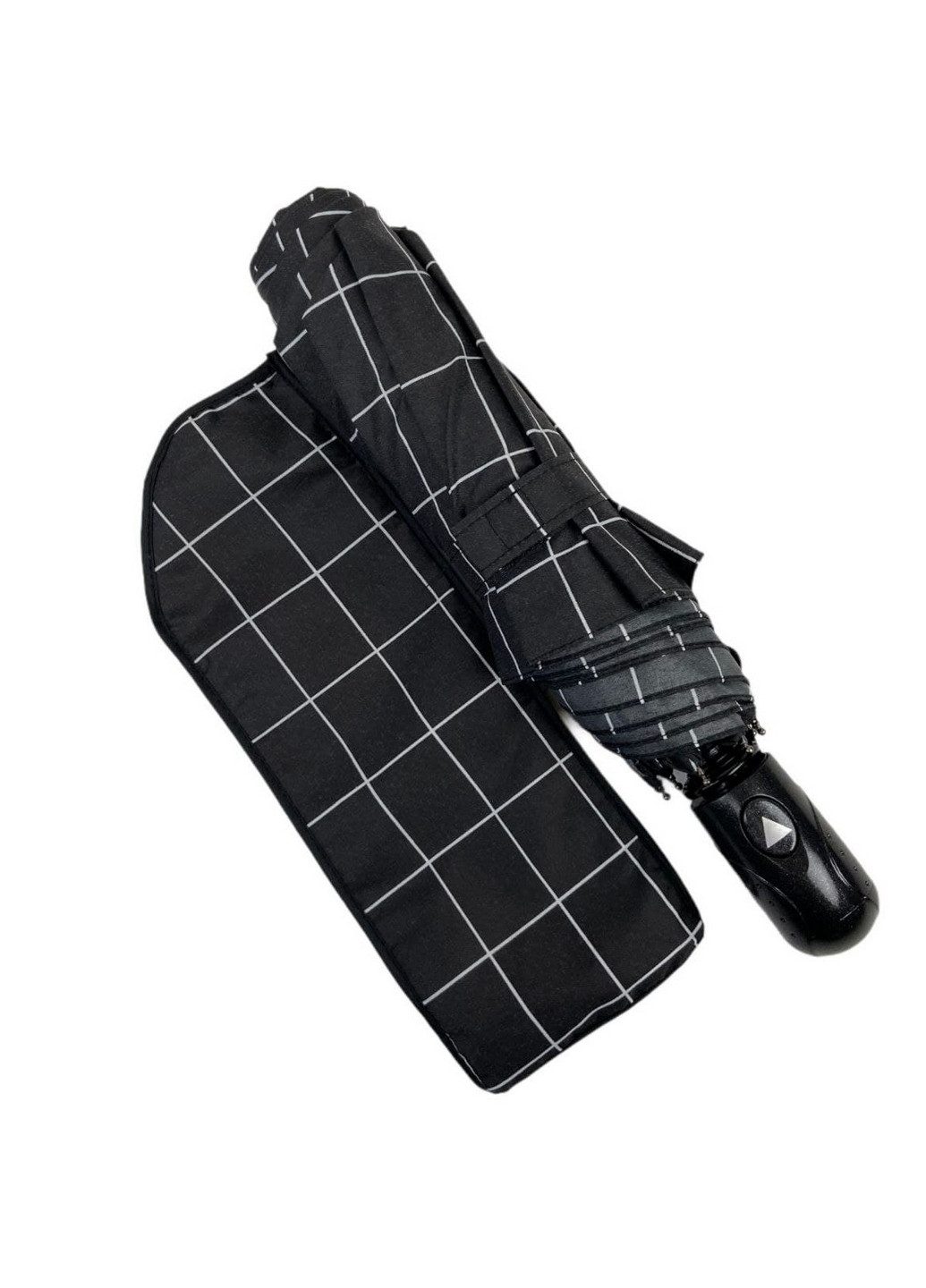 Чёрный зонт полуавтомат женский Toprain (277691338)