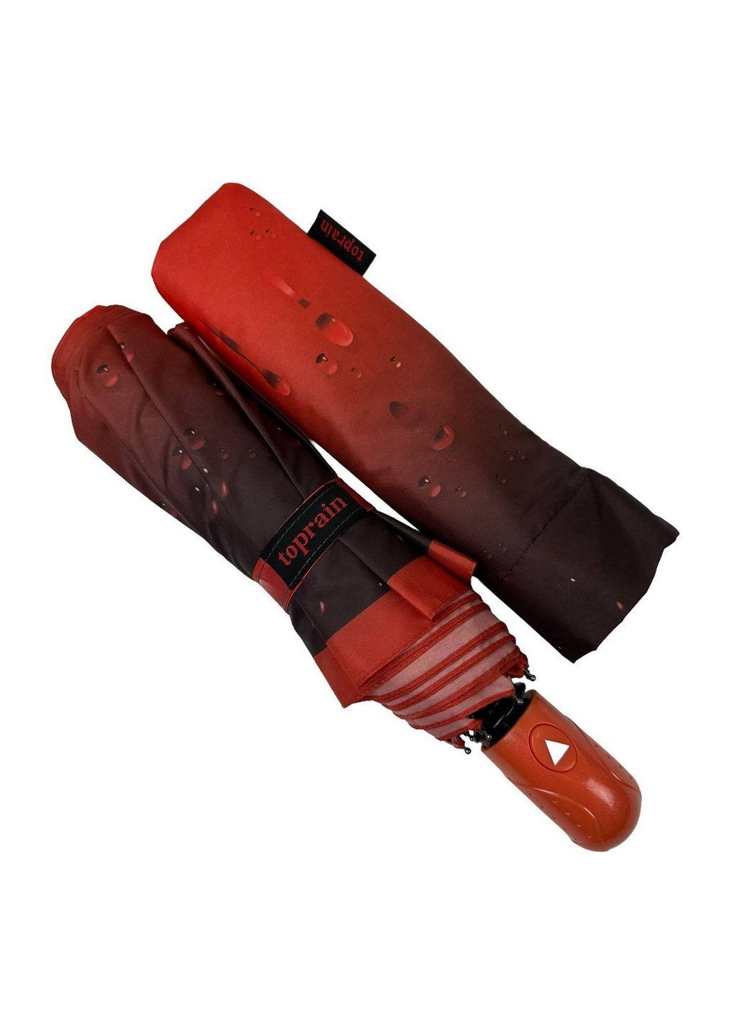 Червона зонт напівавтомат жіночий Toprain (277691337)