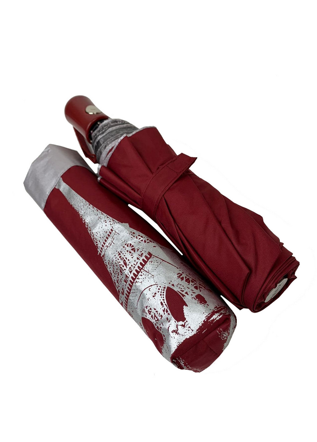 Бордовый зонт полуавтомат женский Toprain (277690299)