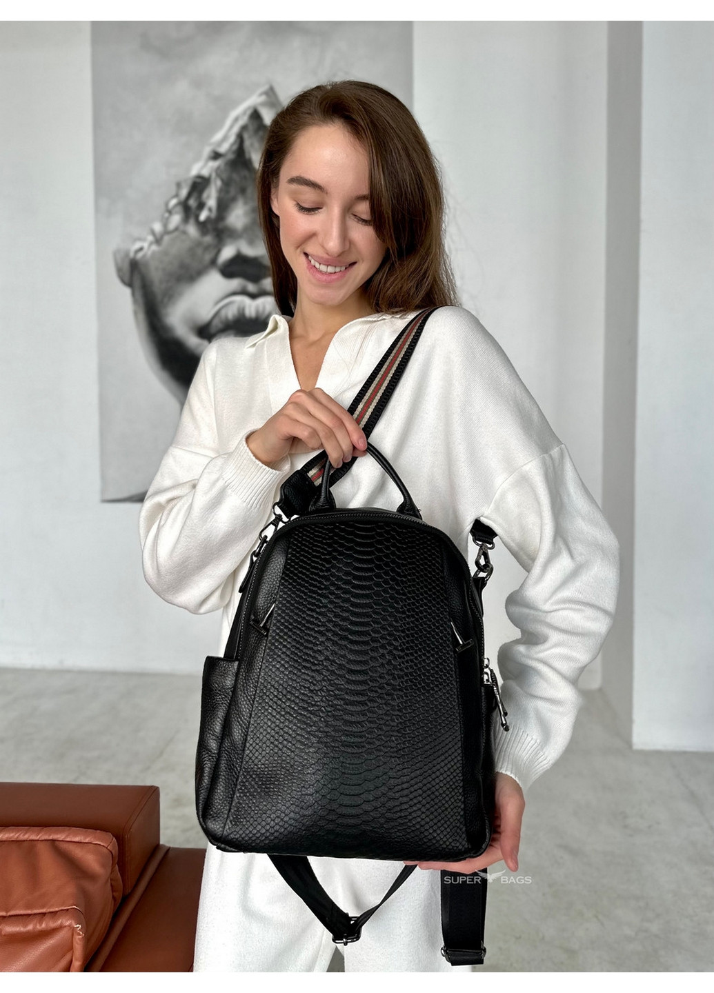Кожаный женский рюкзак Tiding Bag (277689532)