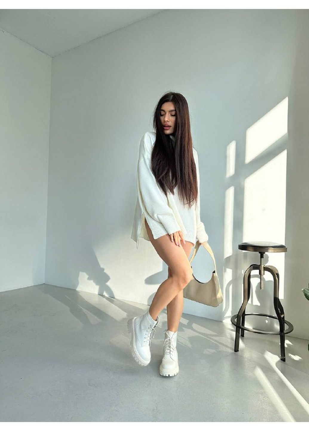 Осенние кожаные женские ботинки VZUTIK