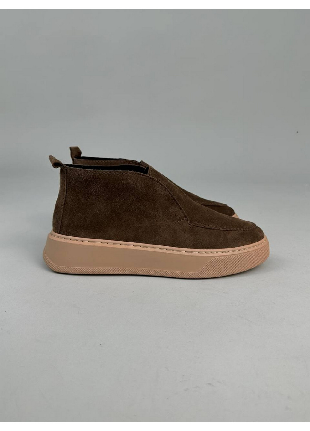 VZUTIK Женские замшевые лоферы коричневый з натуральная замша, украина — всесезон (277693675)