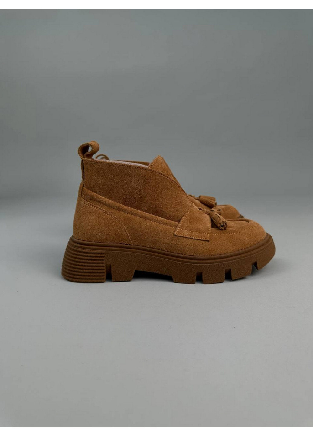 VZUTIK Женские замшевые лоферы оранжевый з натуральная замша, украина — всесезон (277692968)