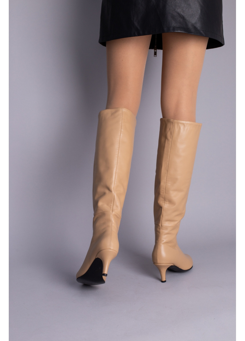 Шкіряні жіночі чоботи-труби VZUTIK (277692965)