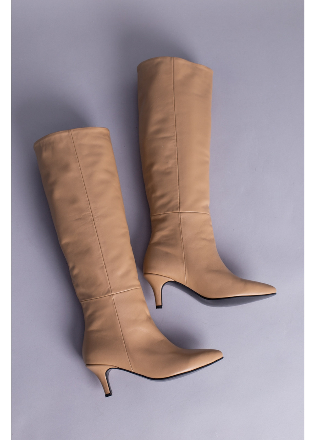 Шкіряні жіночі чоботи-труби VZUTIK (277692965)