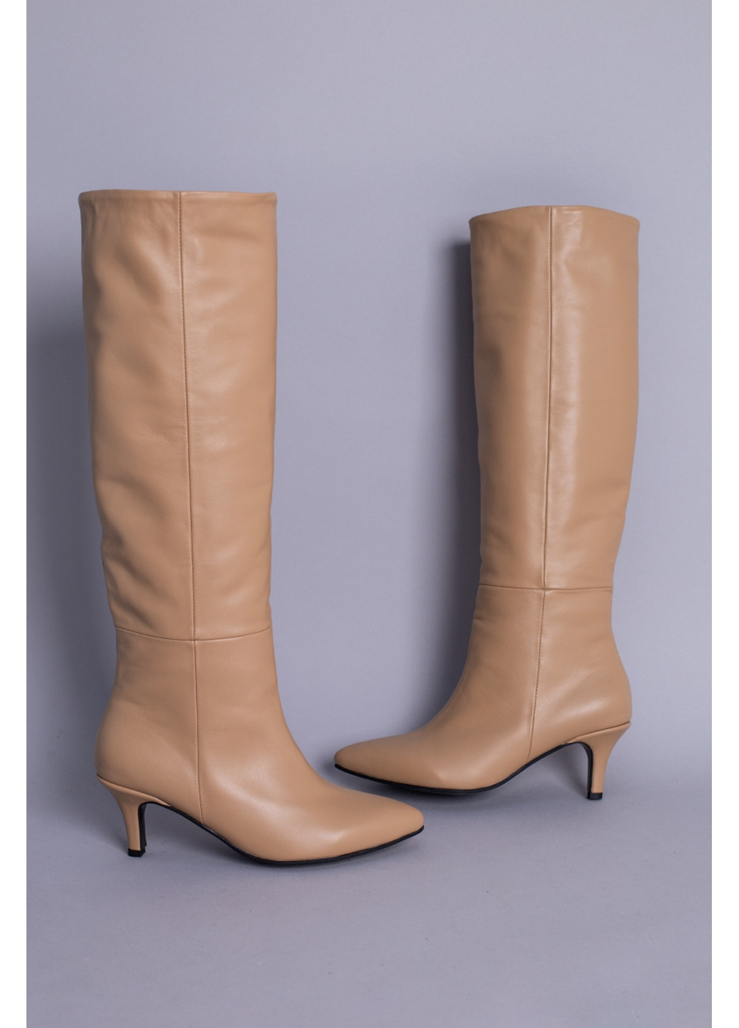 Шкіряні жіночі чоботи-труби VZUTIK (277692965)