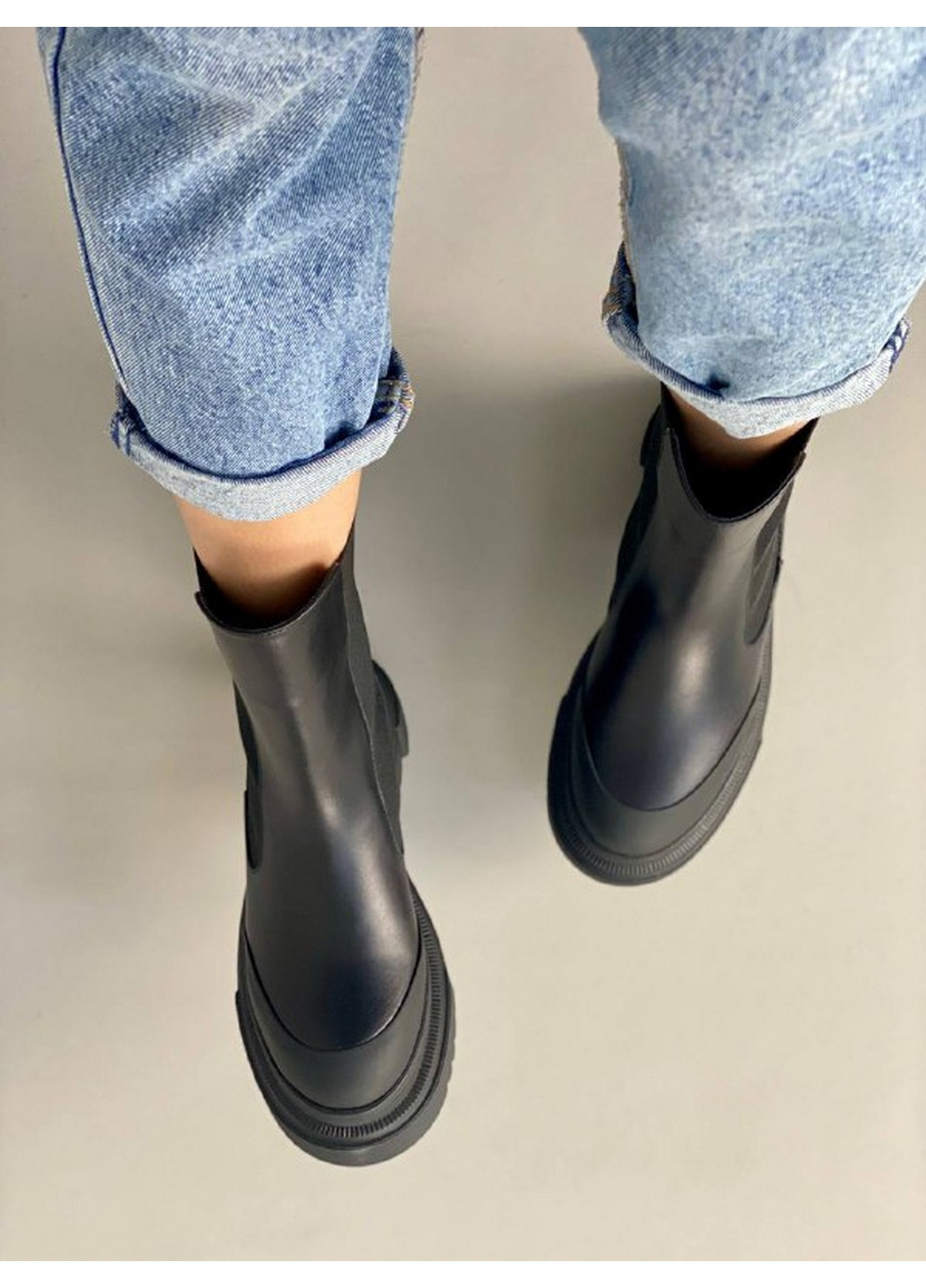 Осенние женские кожаные ботинки VZUTIK