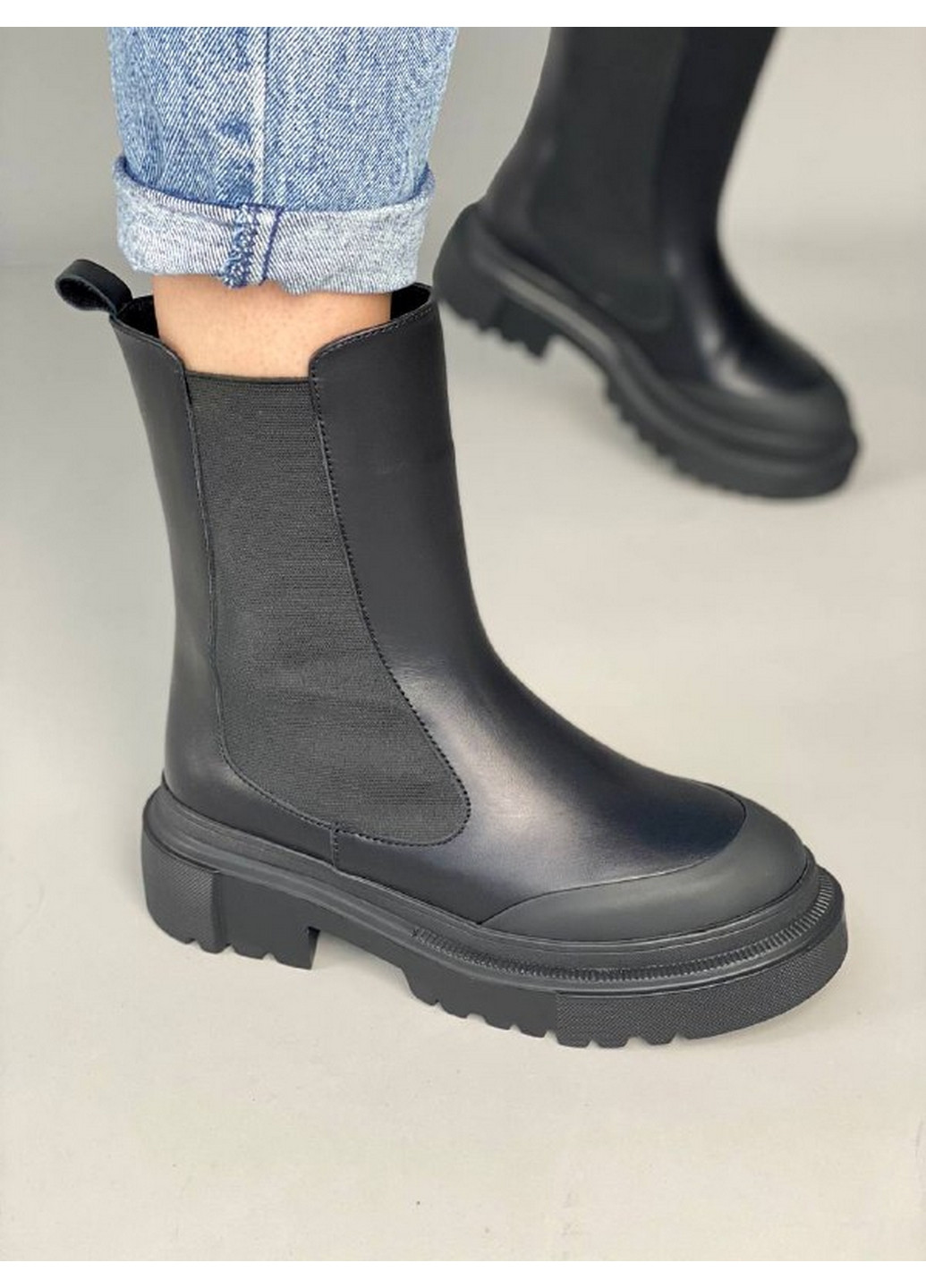 Осенние женские кожаные ботинки VZUTIK