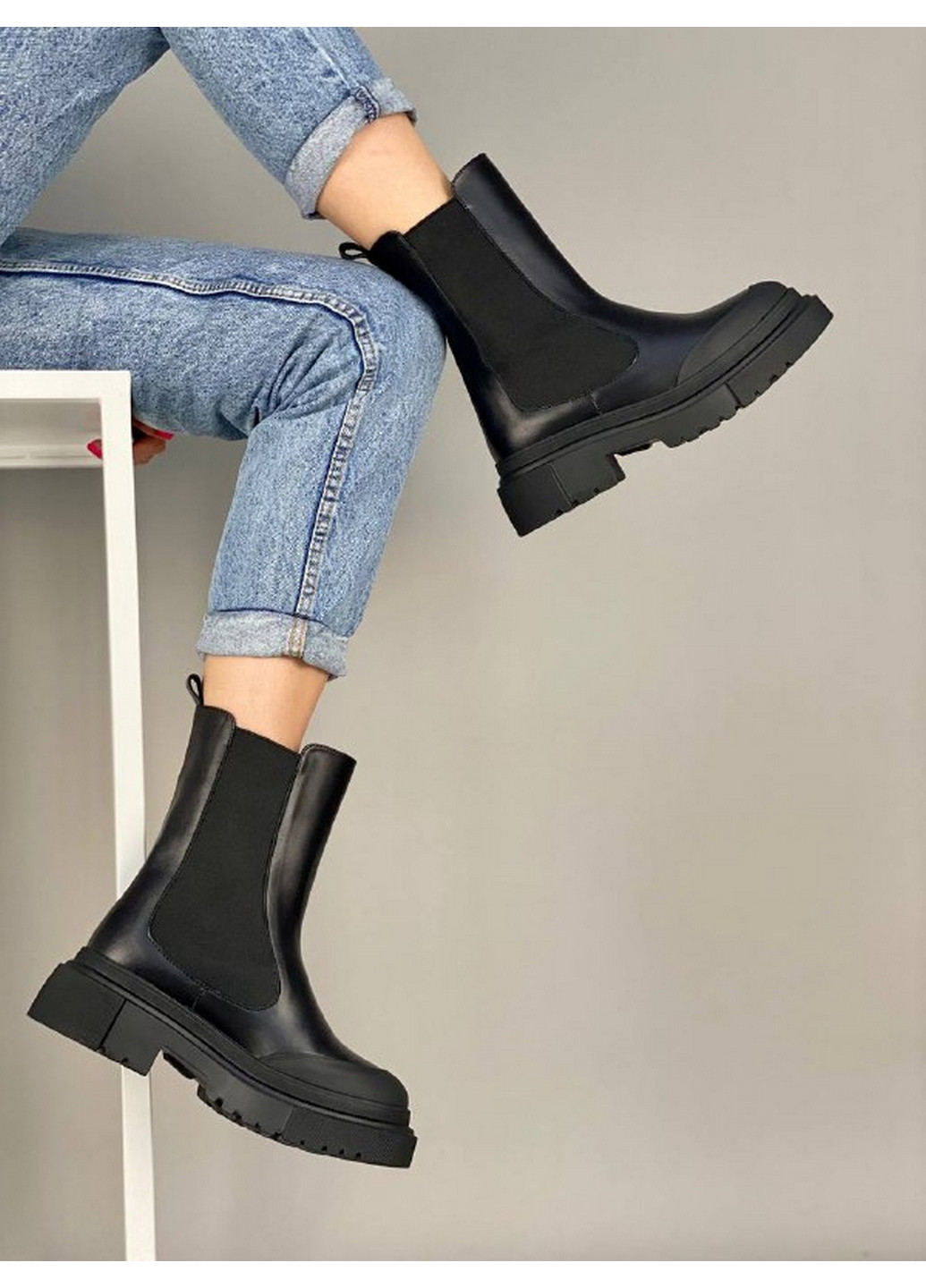 Осенние женские кожаные ботинки VZUTIK