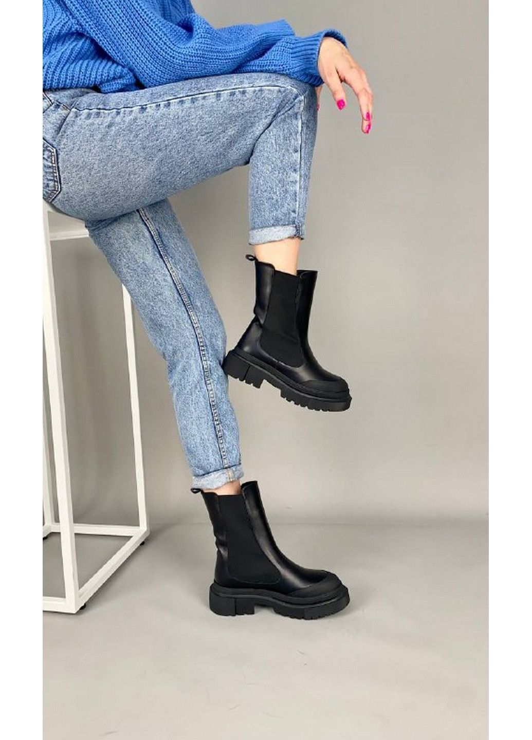 Осенние женские кожаные ботинки VZUTIK