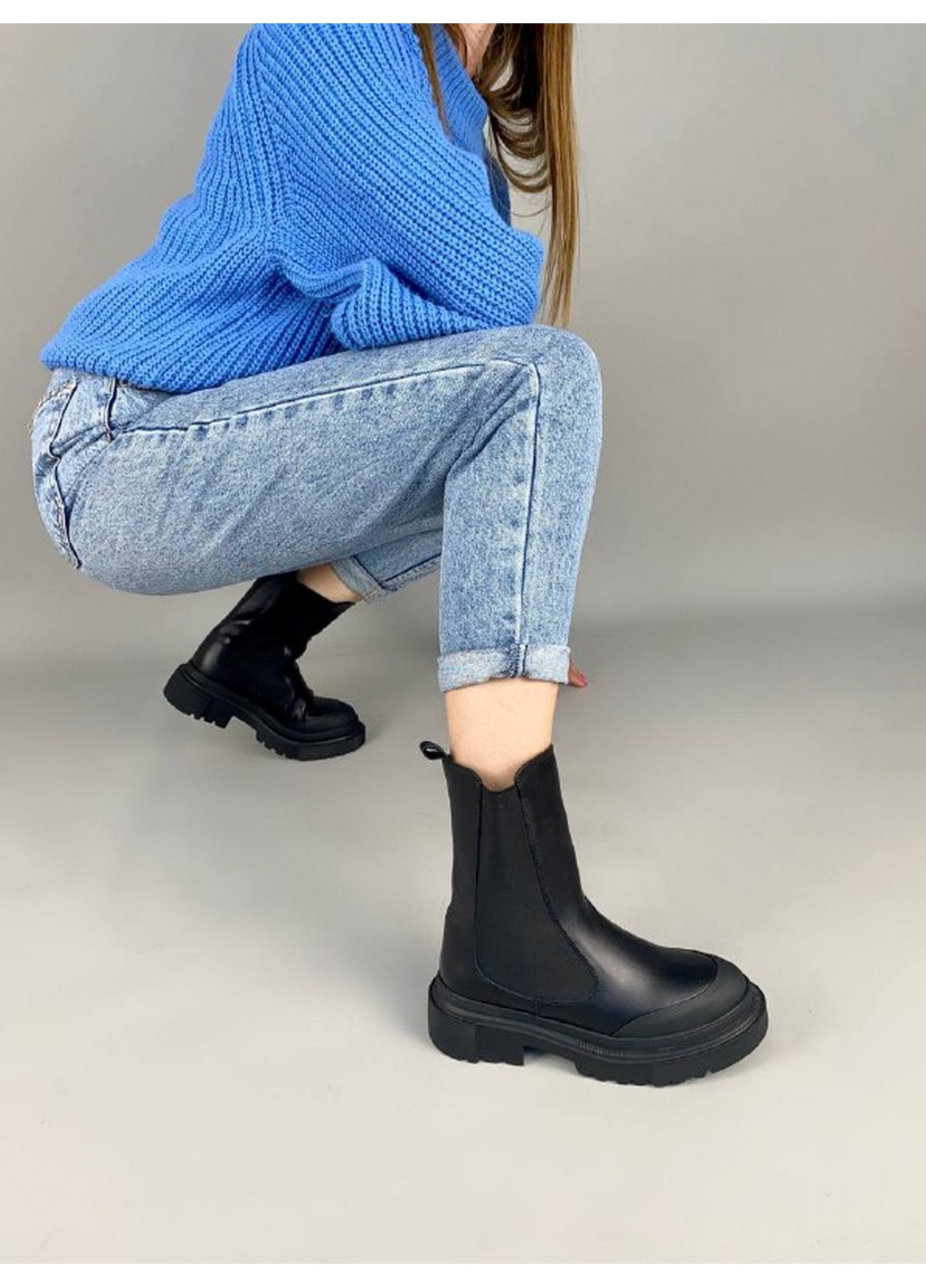 Осенние женские кожаные ботинки VZUTIK