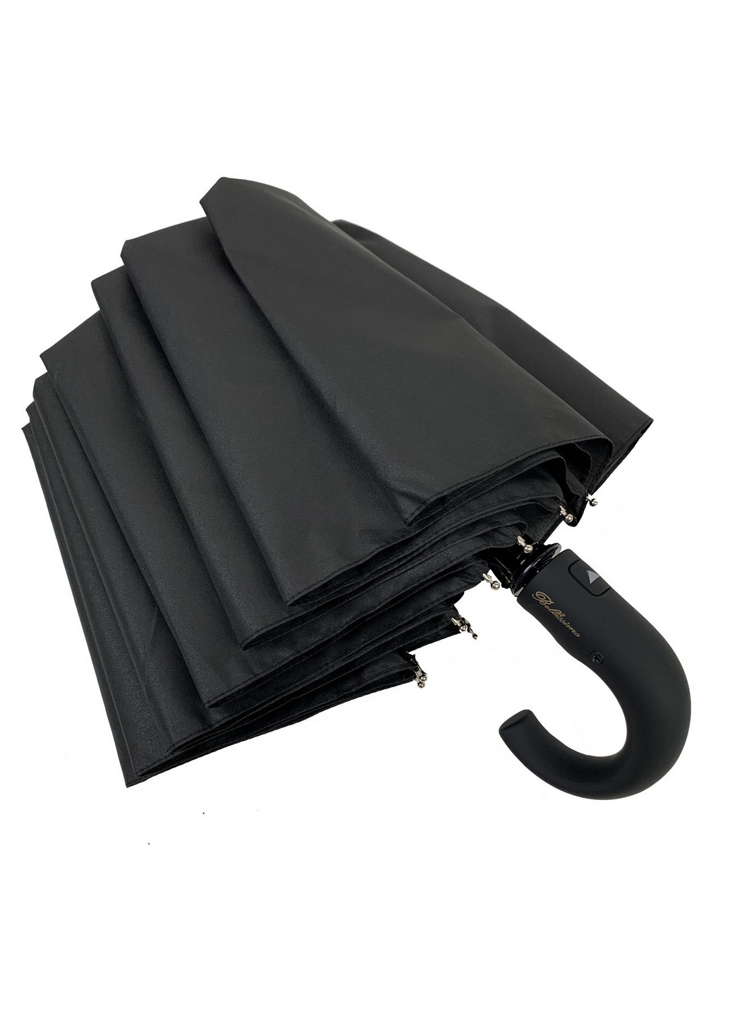 Чёрный складной мужской зонт полуавтомат Bellissima (277693234)