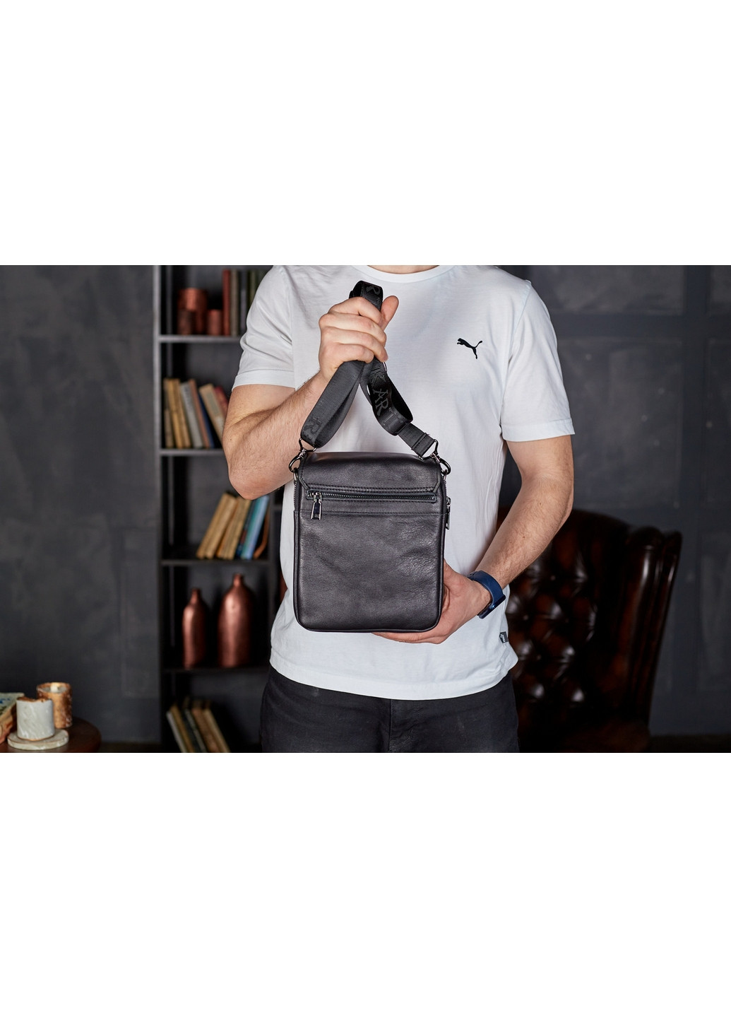 Кожаная мужская сумка через плечо Tiding Bag (277692566)