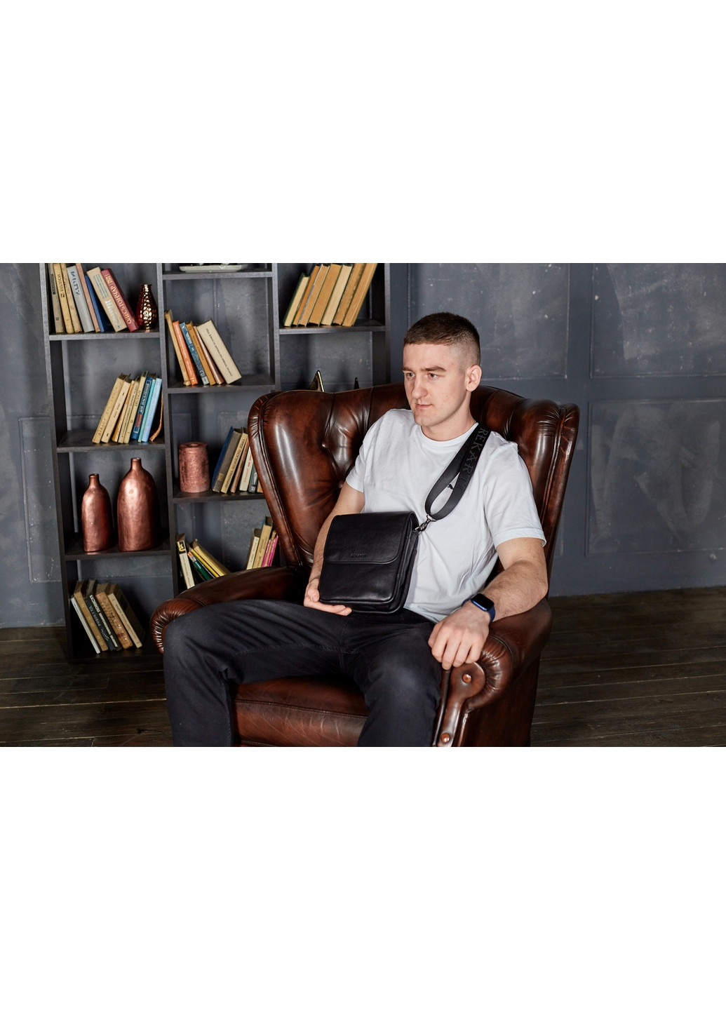 Кожаная мужская сумка через плечо Tiding Bag (277692566)