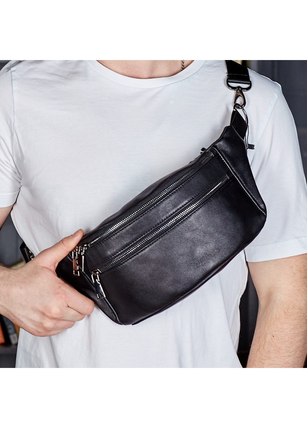 Кожаная мужская бананка Tiding Bag (277691560)