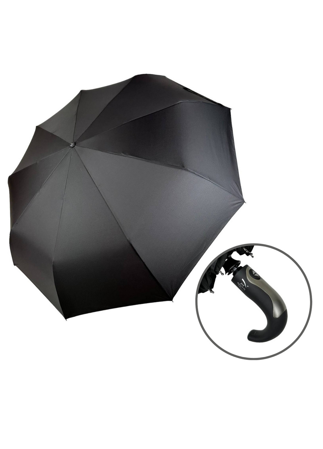 Чёрный складной семейный зонт автомат Frei Regen (277689294)