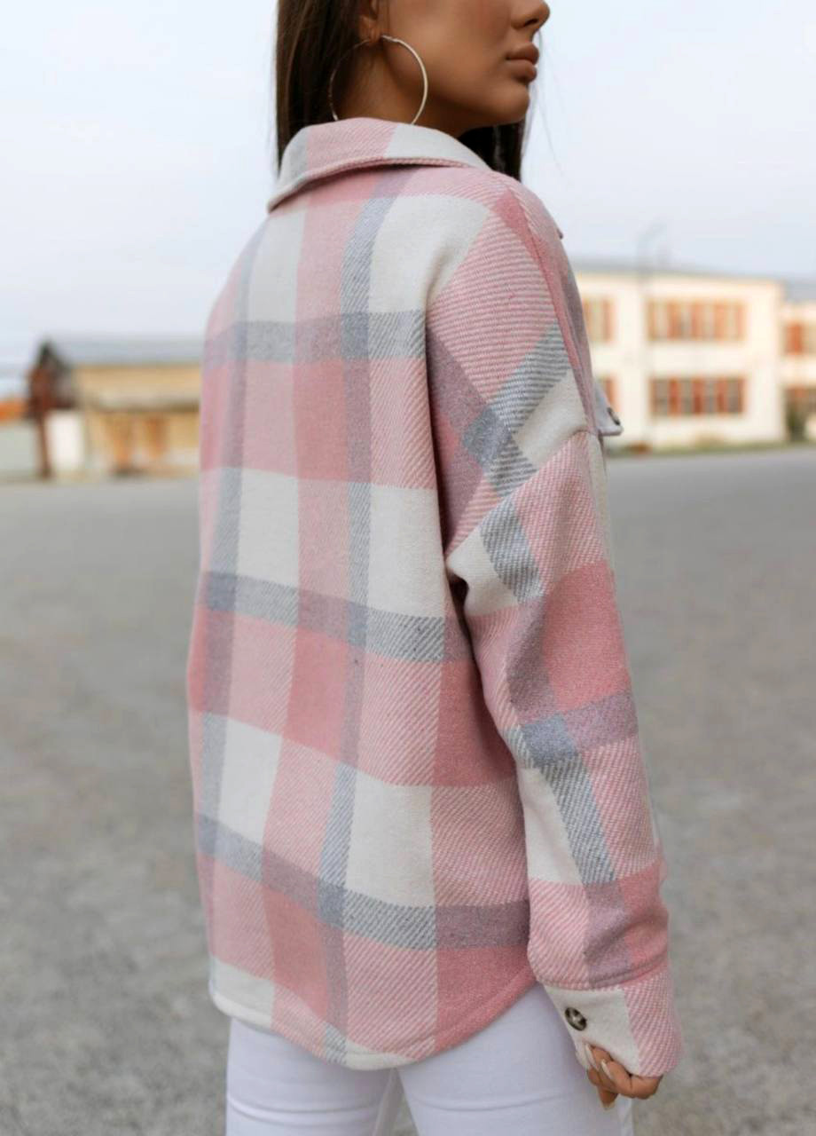 Жіноча тепла кашемірова сорочка в клітку Modena (277694209)