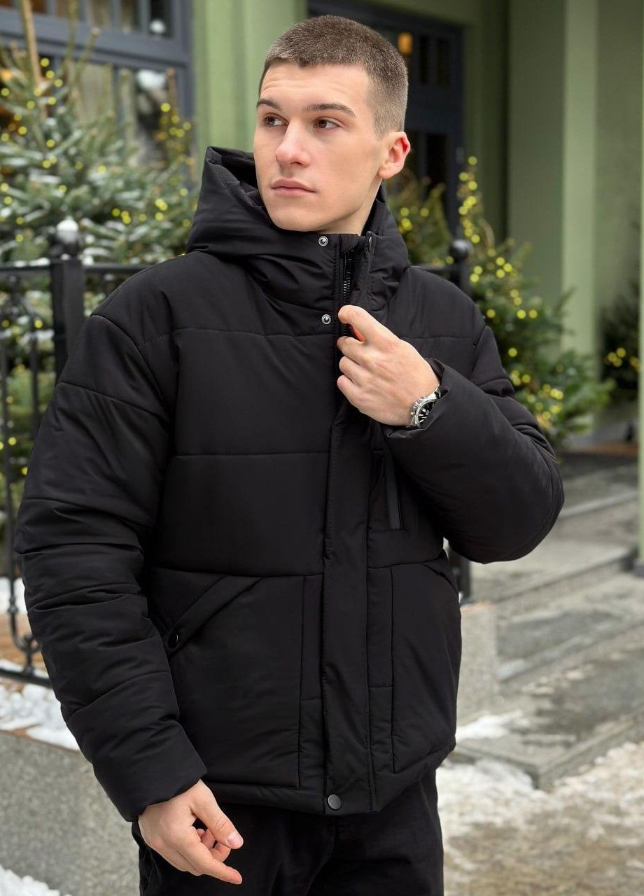 Черная зимняя мужская зимняя куртка s m l xl ххl(46 48 50 52 54) чёрная No Brand