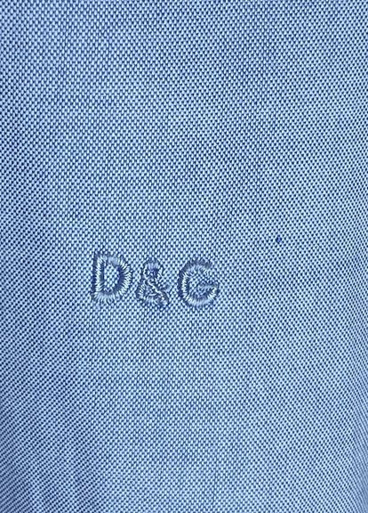 Голубой кэжуал рубашка однотонная D&G