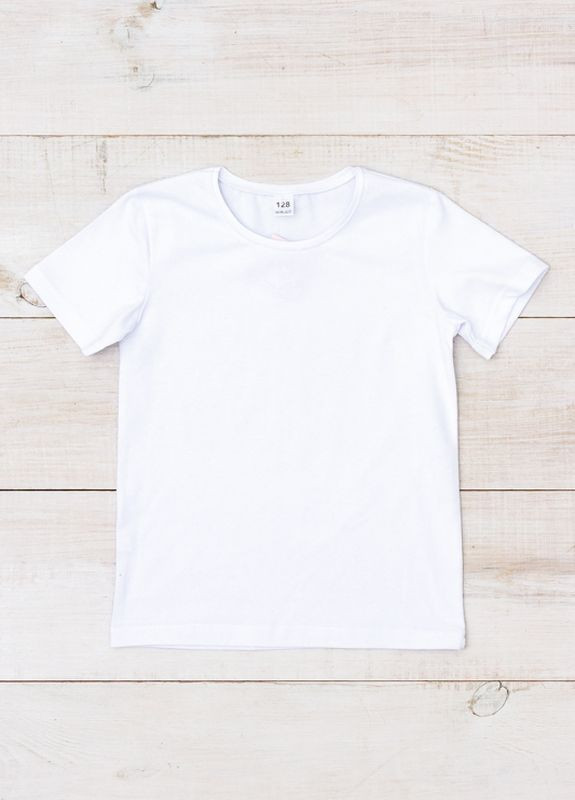 Белая летняя футболка для девочки (бантик) Носи своє