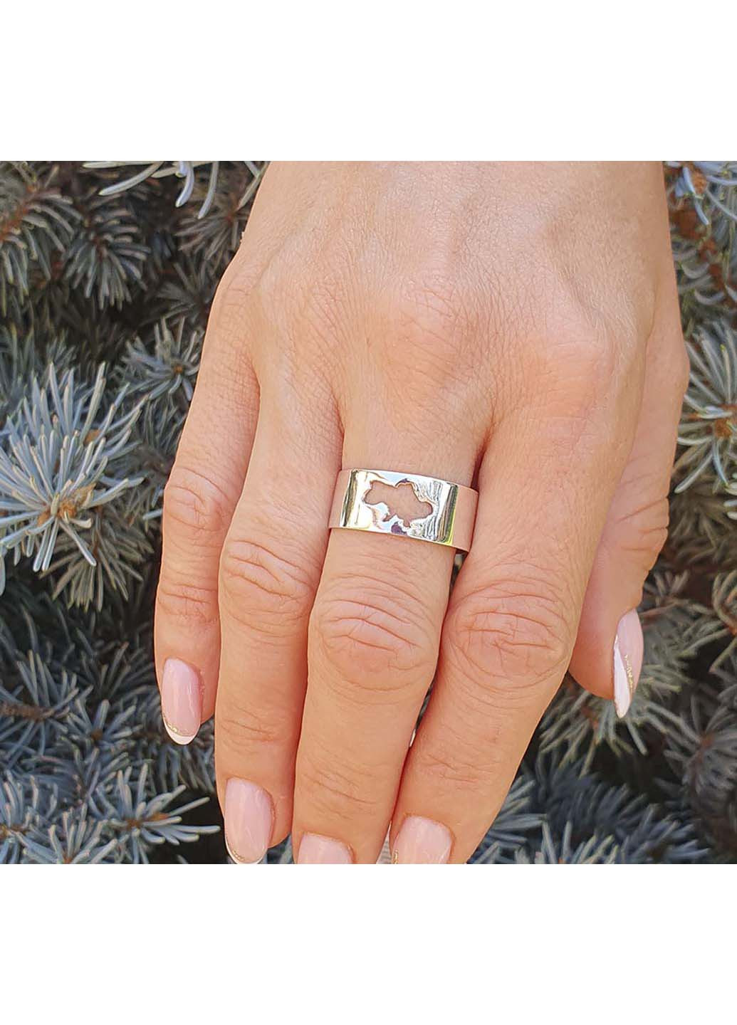 Кольцо карта Украины Анджелины Джоли 9259 SE Maxi Silver (277751129)