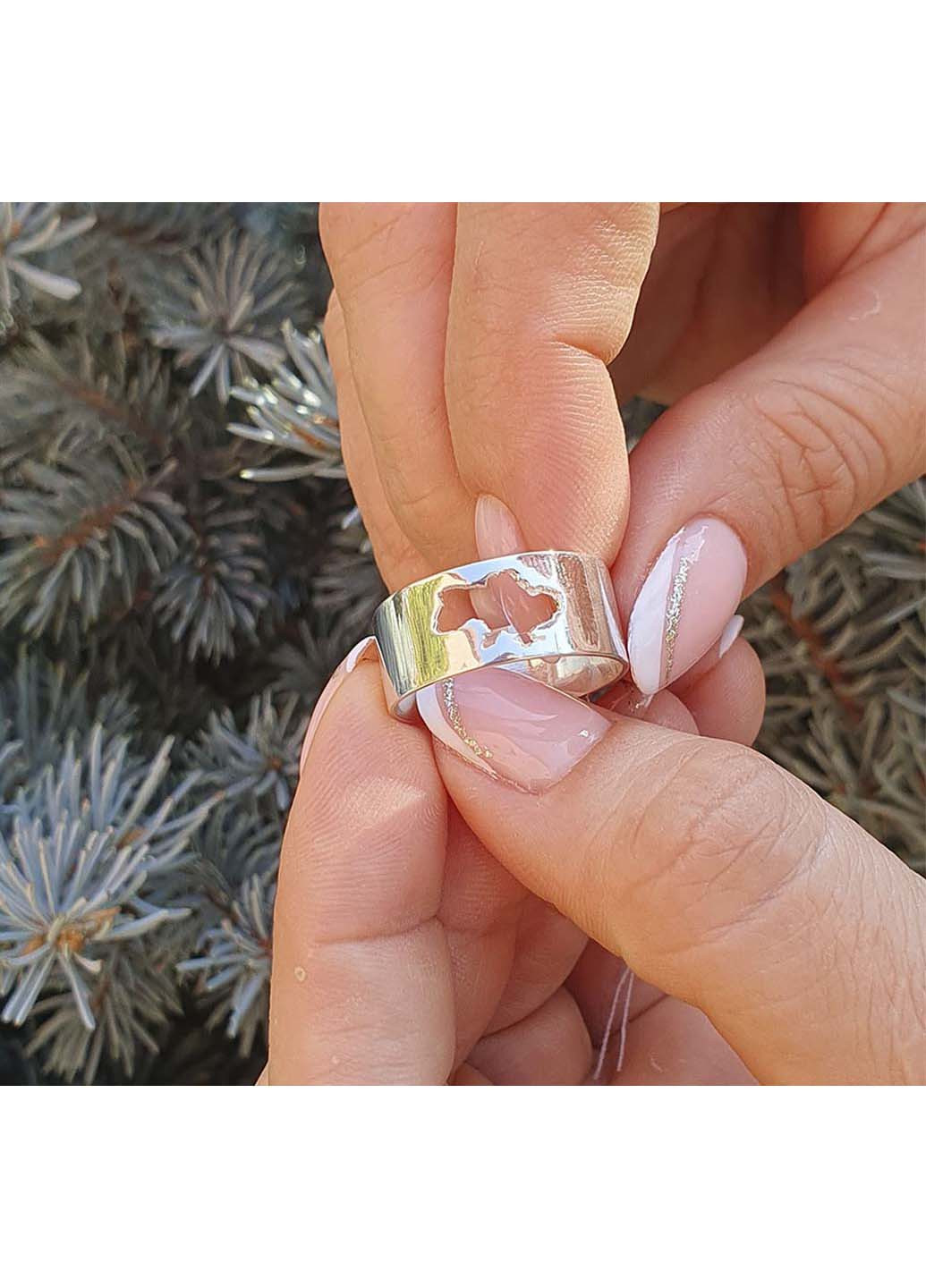 Кольцо карта Украины Анджелины Джоли 9259 SE Maxi Silver (277751129)