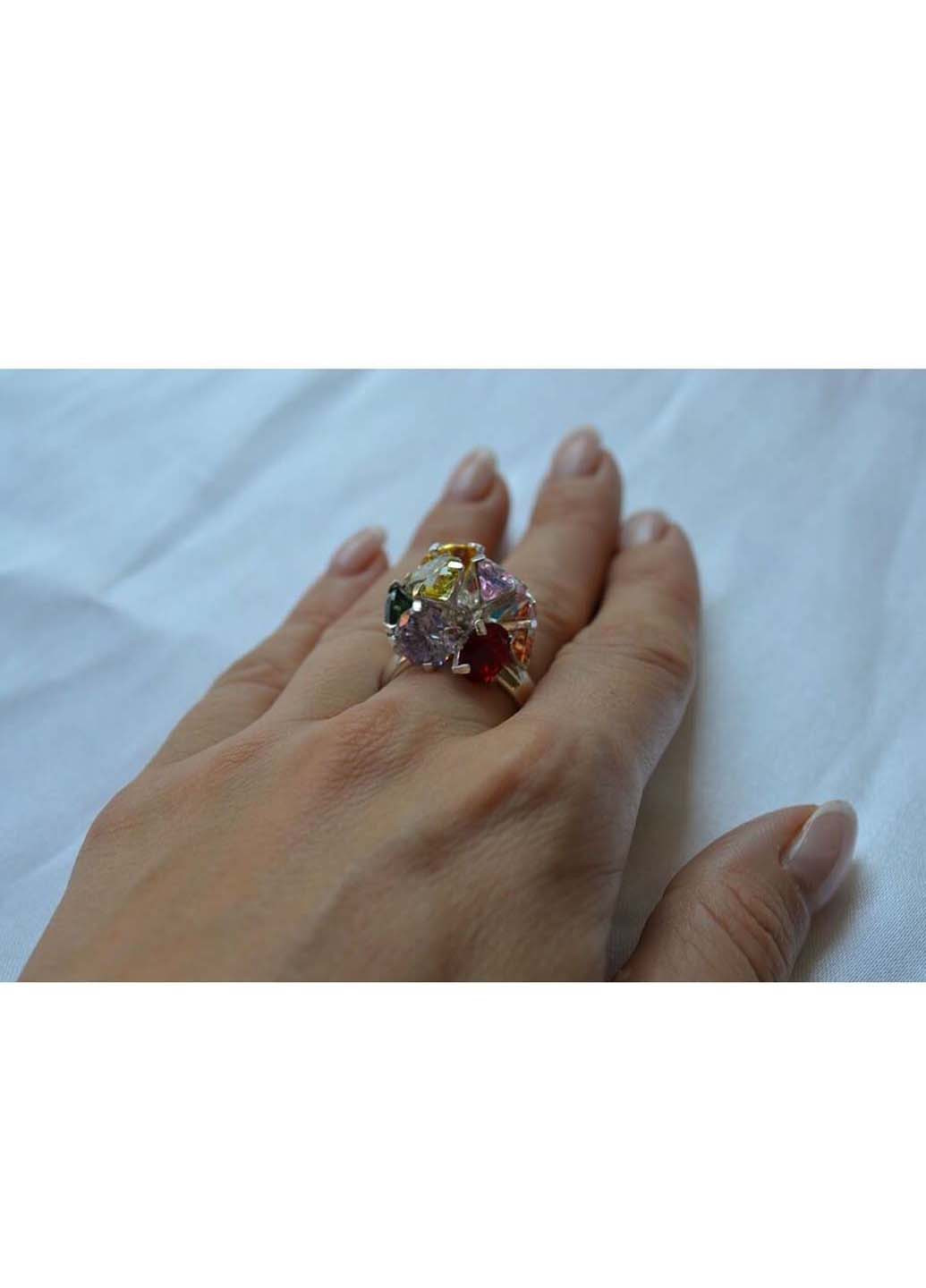 Кольцо эксклюзивное с камнями 8128 SE Maxi Silver (277751179)