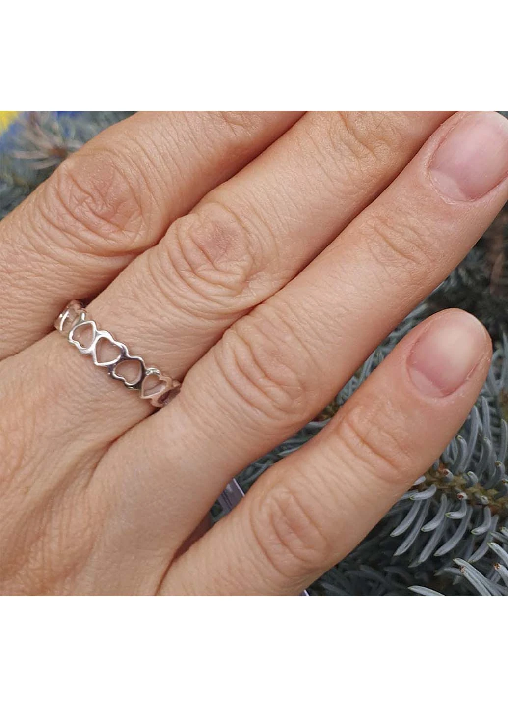 Кільце з сердечками 5367 SE Maxi Silver (277751214)