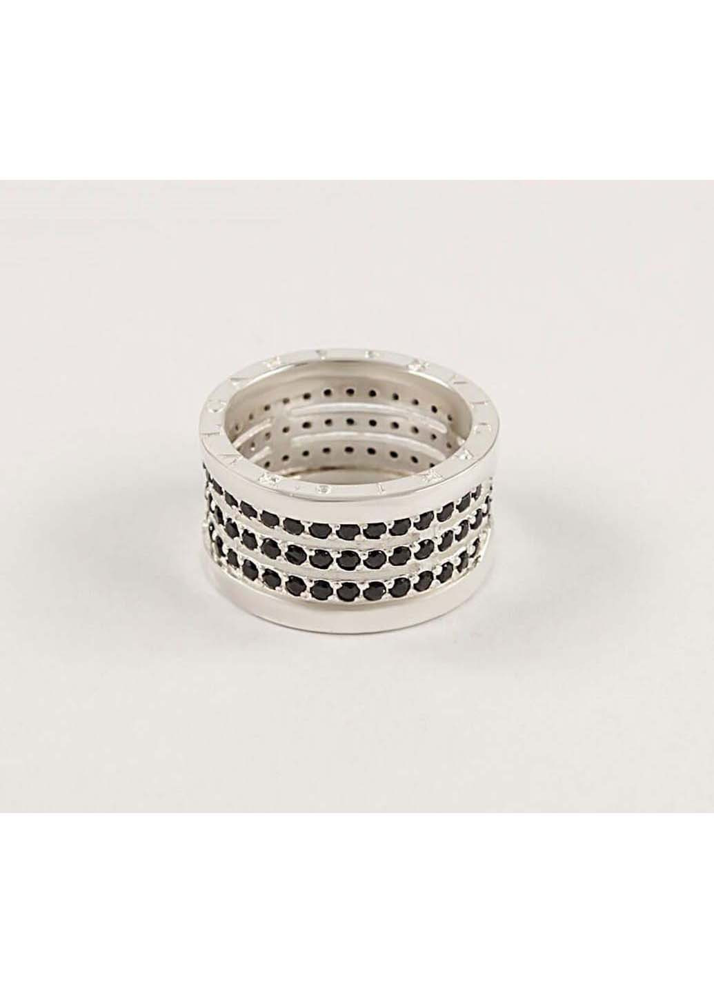 Кольцо с черными камнями 3648 SE Maxi Silver (277751165)