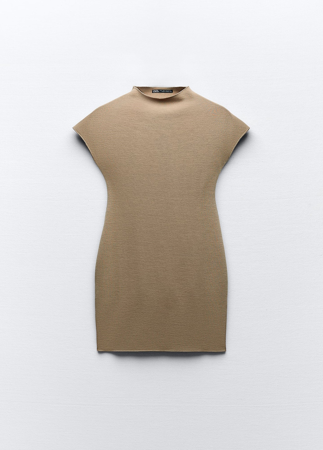 Світло-коричнева вечірня сукня Zara однотонна