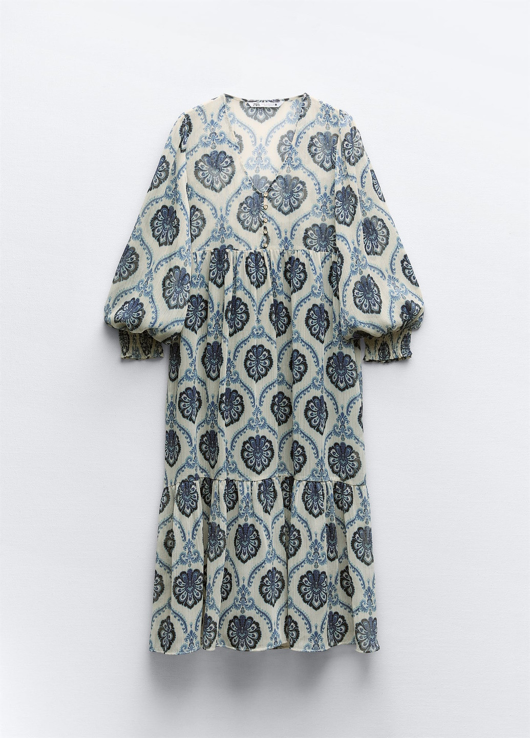 Комбінована повсякденний сукня Zara з квітковим принтом