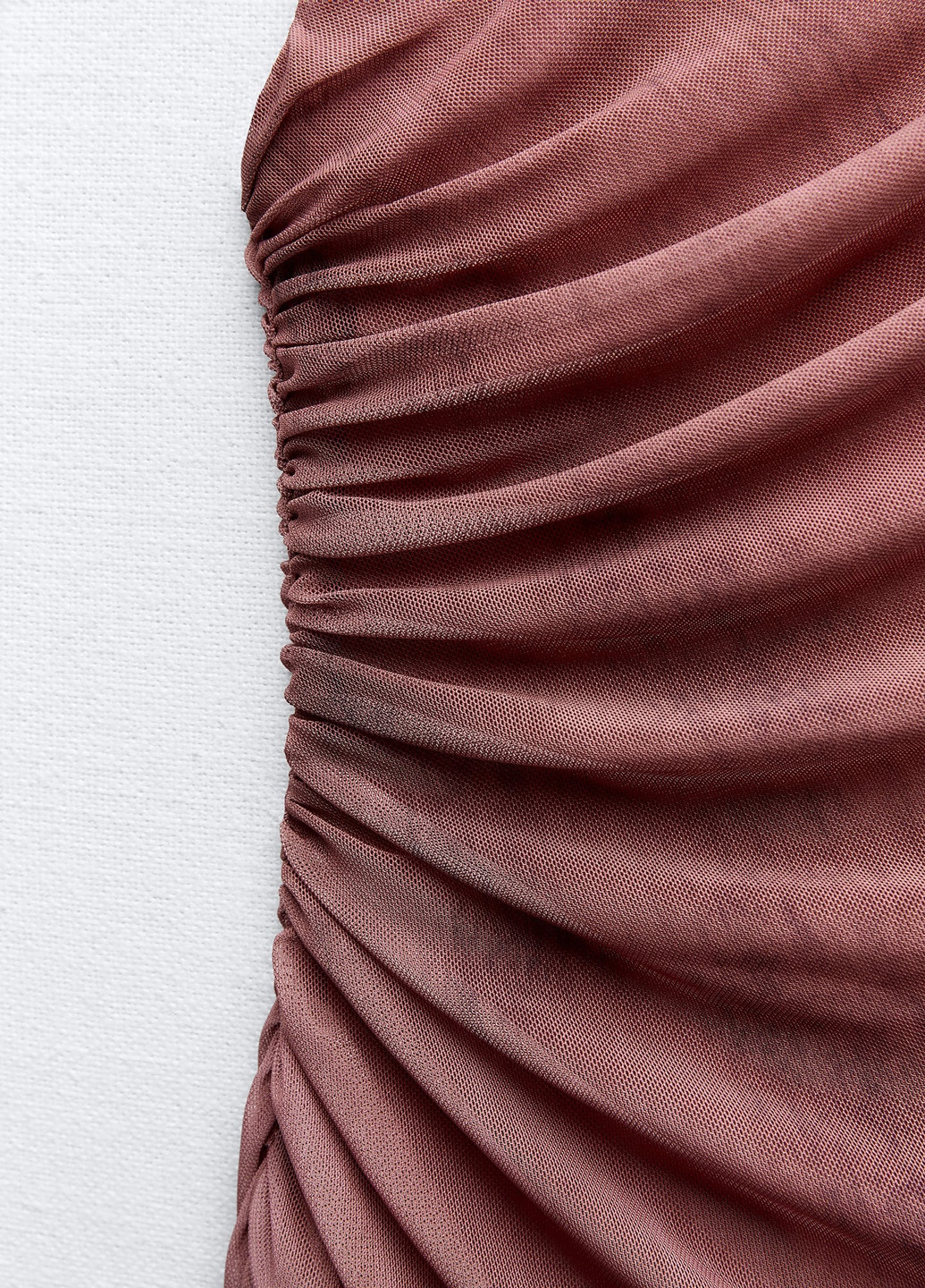 Бордовое повседневный платье Zara с абстрактным узором