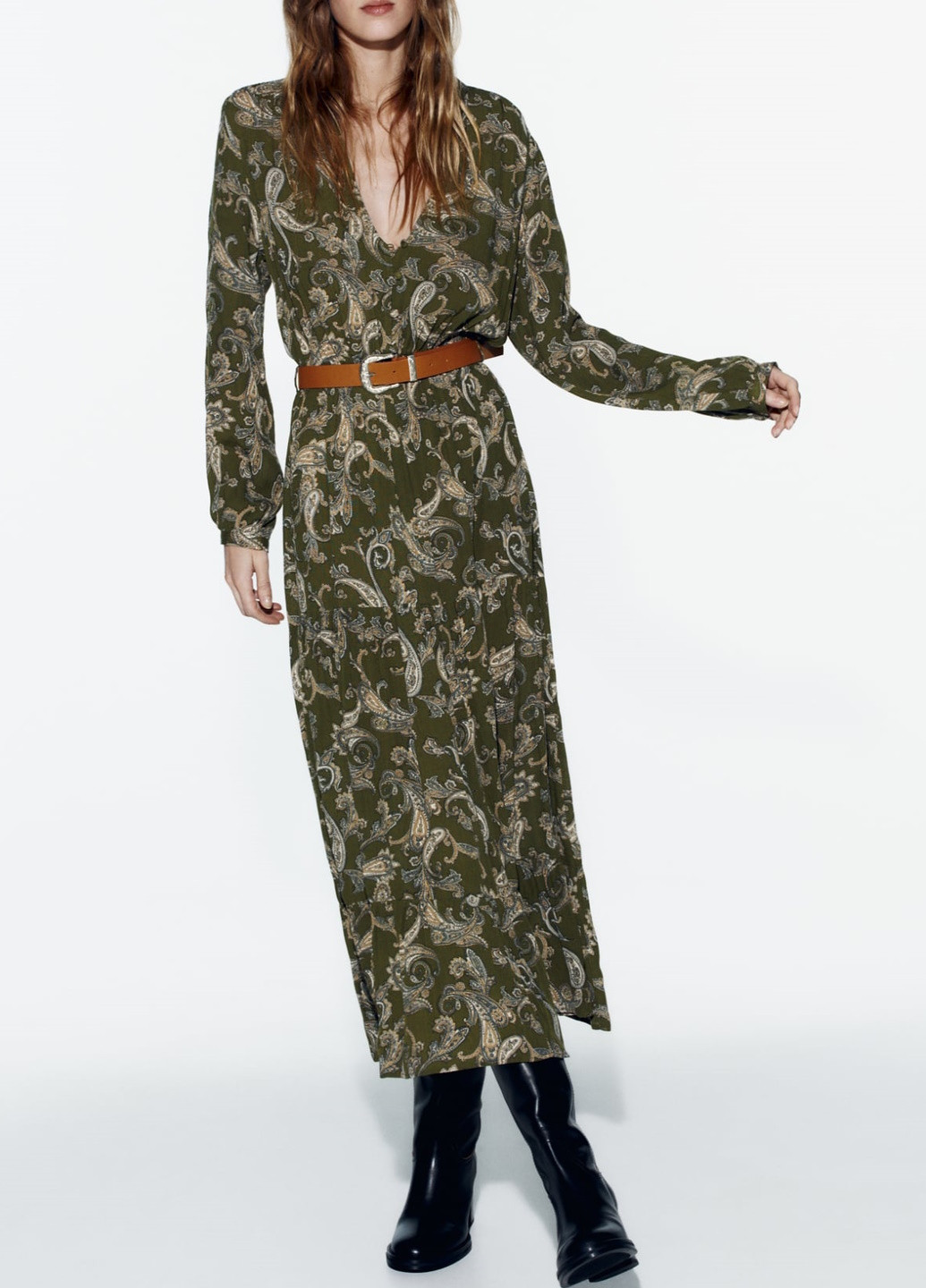 Комбінована святковий сукня Zara з абстрактним візерунком