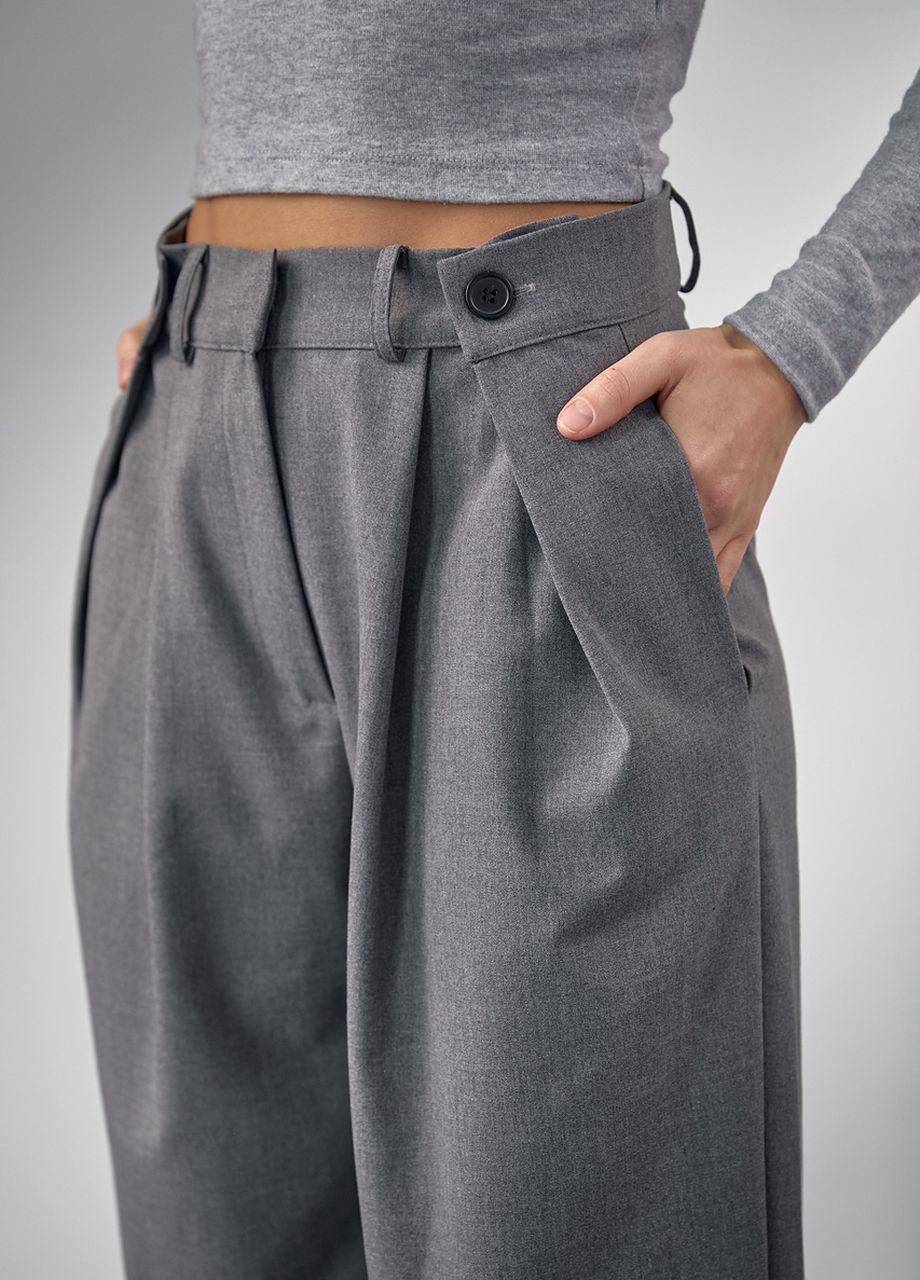 Классические брюки с акцентными пуговицами на поясе Lurex (277753314)