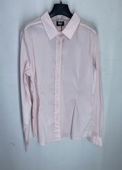 Светло-розовая кэжуал рубашка однотонная D&G