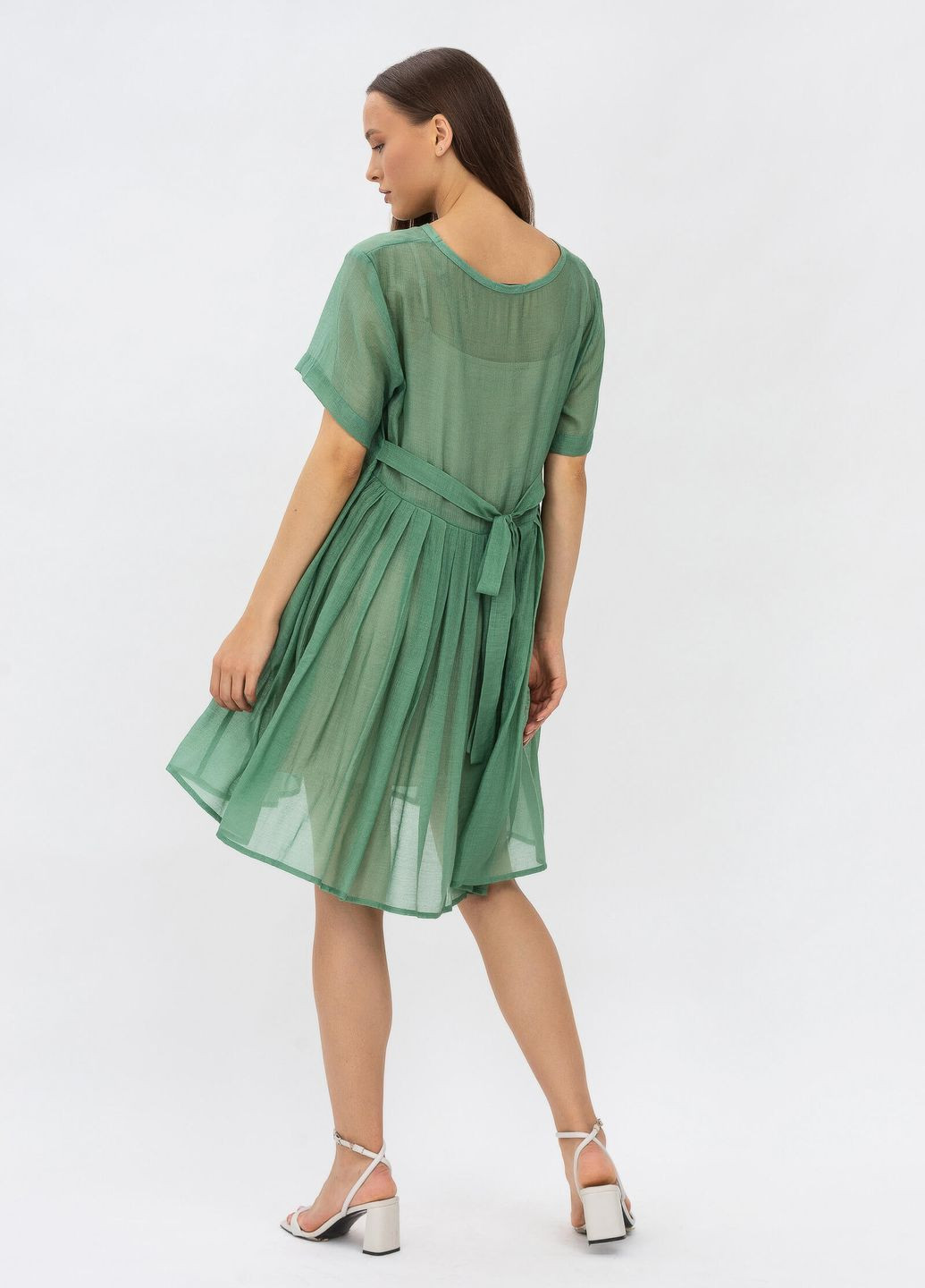Зелена ділова сукня Lesia однотонна
