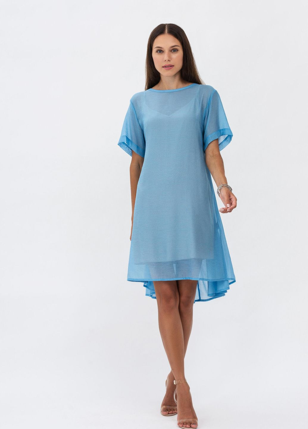 Блакитна ділова сукня Lesia однотонна
