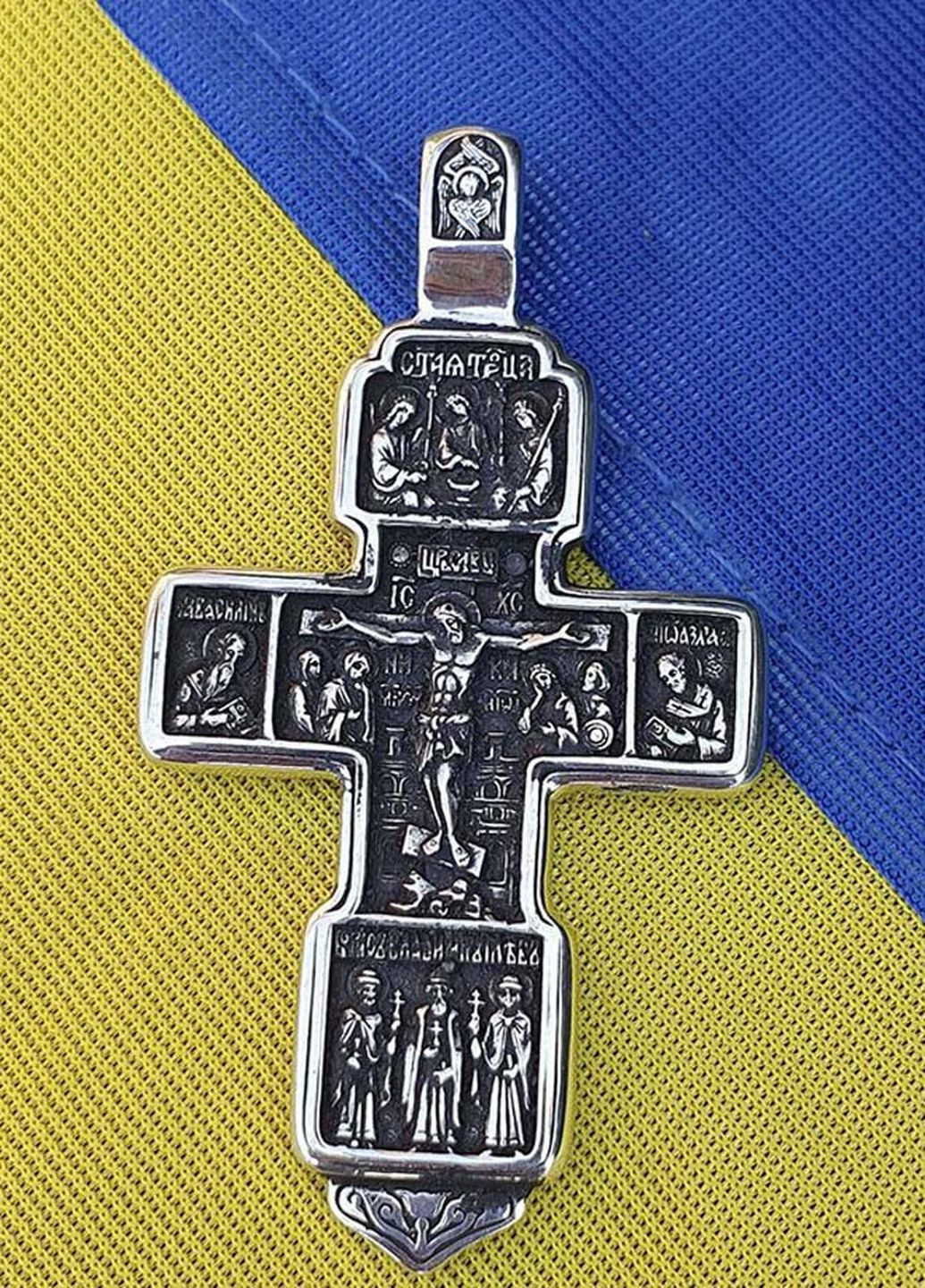 Великий хрест православний двосторонній 8997 Maxi Silver (277756738)