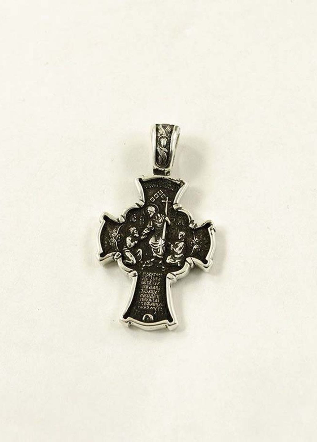 Двусторонний крест православный 9006 Maxi Silver (277757057)
