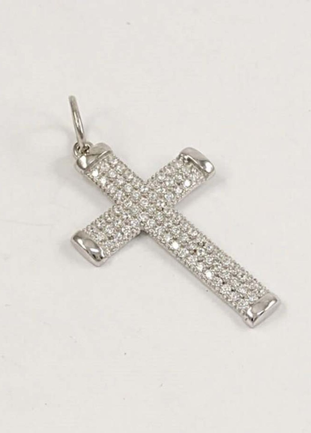 Крест с камнями 6885 Maxi Silver (277757149)