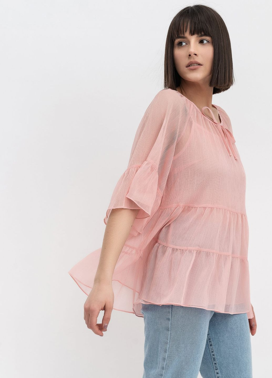 Розовая демисезонная блуза Lesia Изерт 32