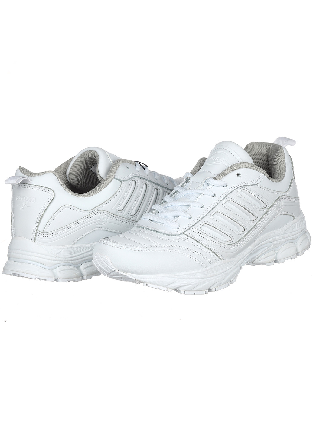 Белые демисезонные женские кроссовки из кожи спортивные Bona