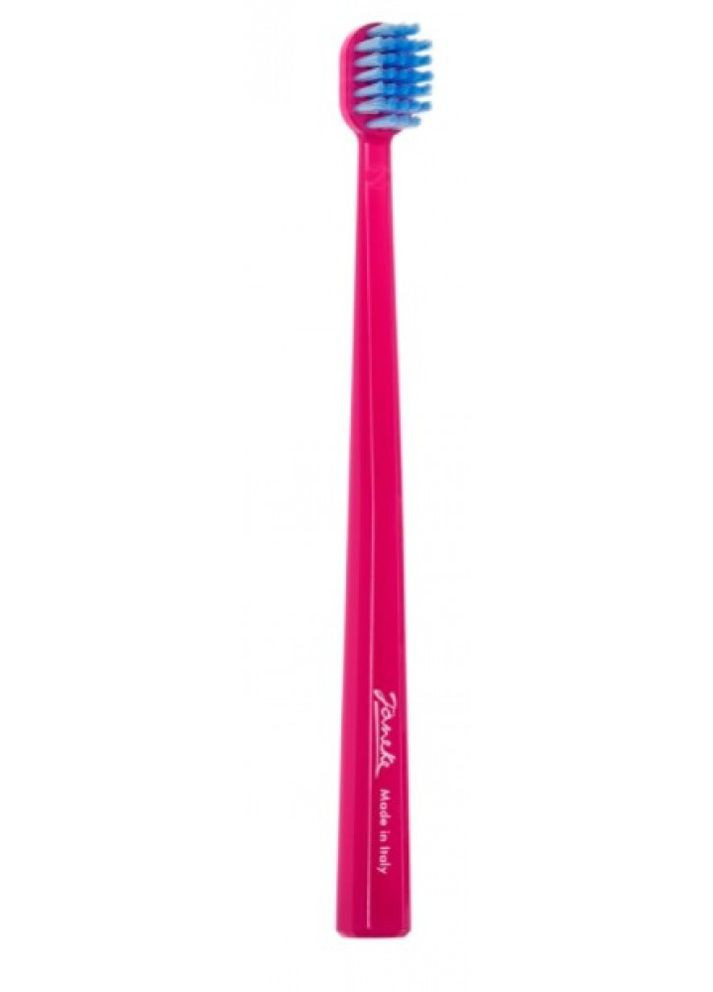 Зубна щітка середньої жорсткості Medium Toothbrush рожева з синім Janeke (277812805)