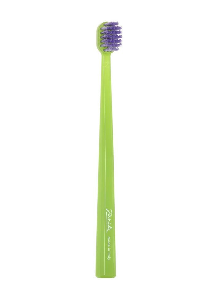 Зубна щітка середньої жорсткості Medium Toothbrush салатовий з фіолетовим Janeke (277812804)