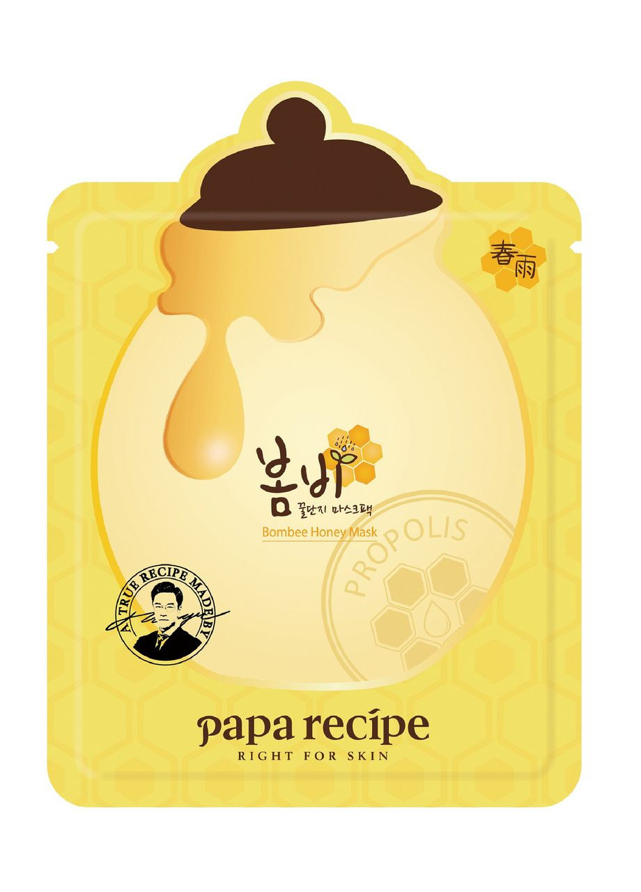 Живильна тканинна маска з екстрактом меду Bombee Honey Mask 25 g Papa Recipe (277812825)